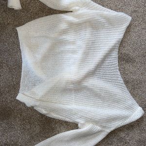 Bow tie open back sweater